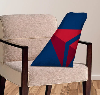 Delta Airlines (Delta Air Lines) aviation design on soft polyester filling aircraft tail pillow.