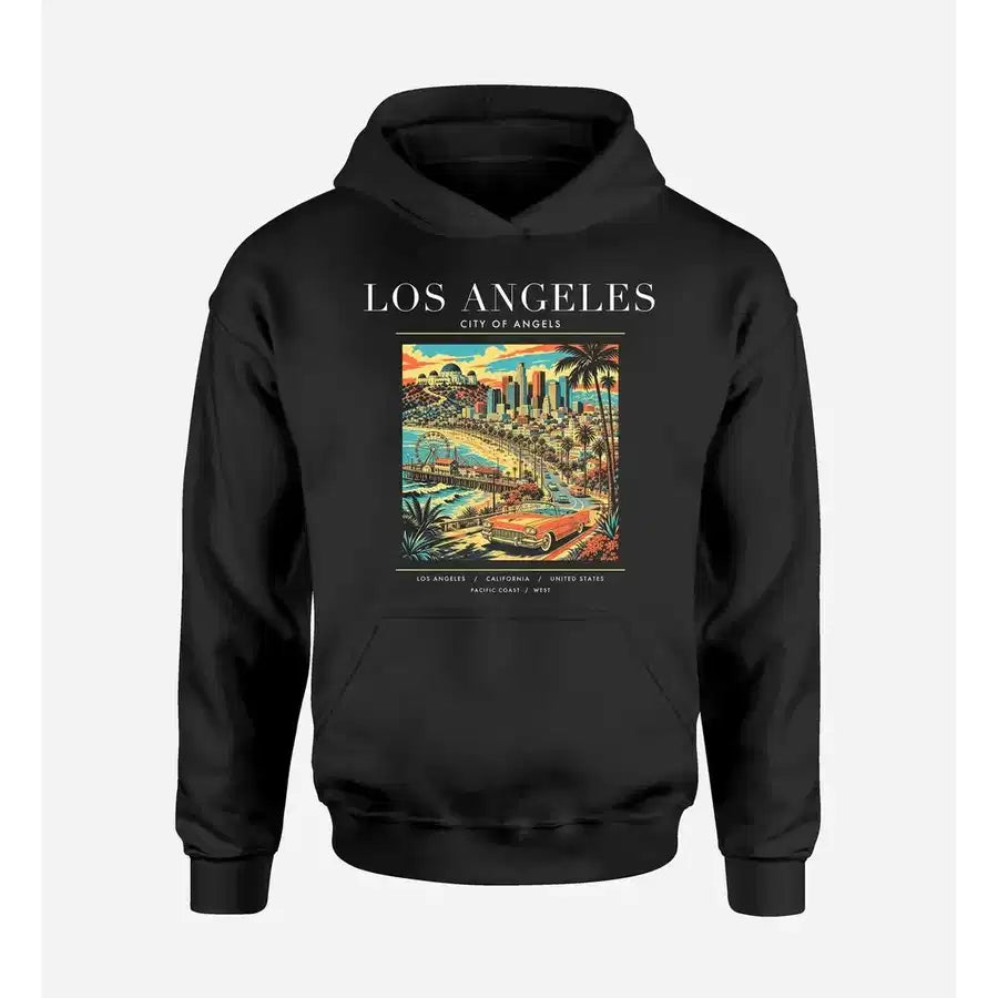 Los Angeles - Poster - Premium Hoodie - Black