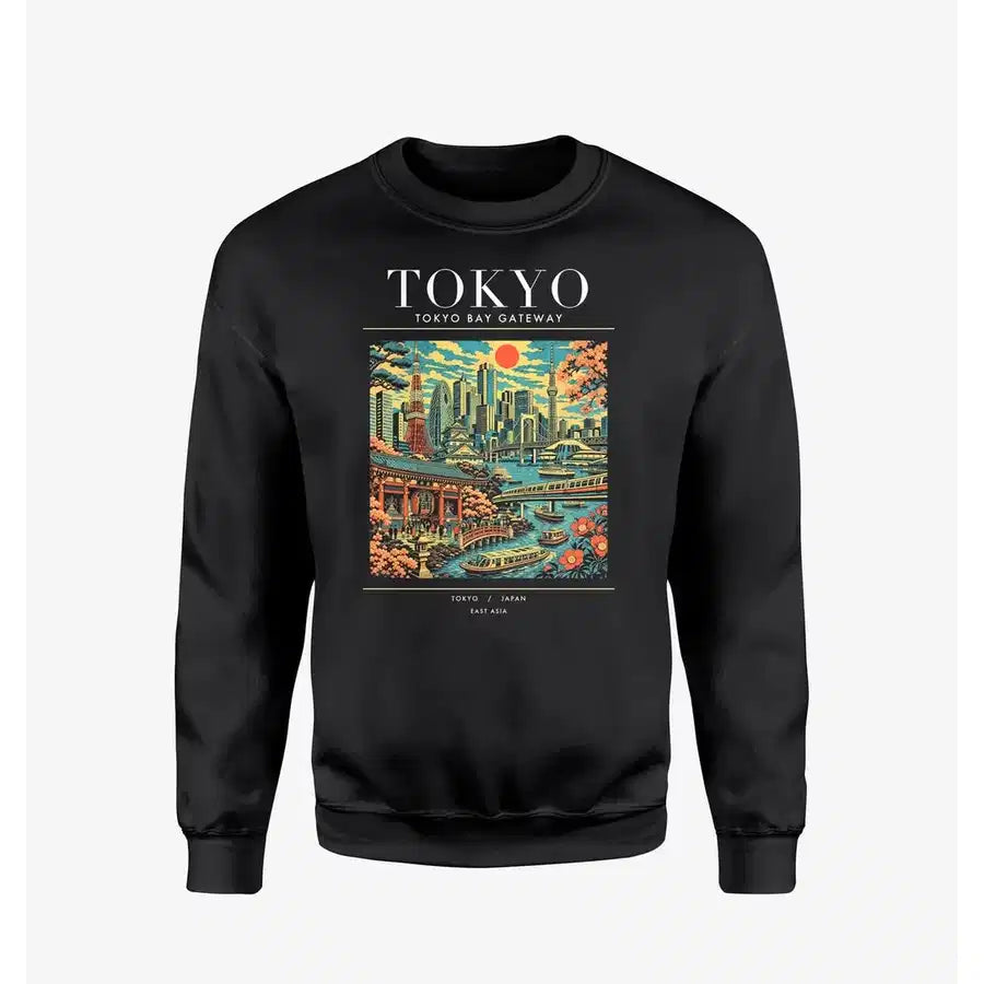 TOKYO - Poster - Sweatshirt - Black
