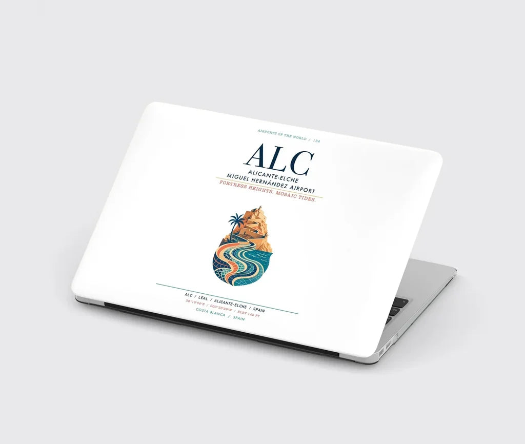 Alicante-Elche Miguel Hernandez Airport (ALC) design on white MacBook case