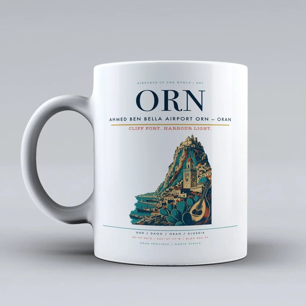 Ben Bella Airport ORN — Oran Mug design on white ahmed