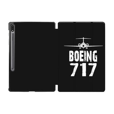 Boeing 717 & Plane aviation design on tablet case for Samsung tablet.
