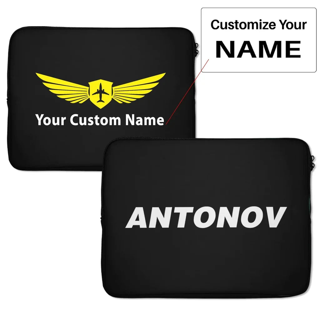 Antonov & Text Laptop & aviation print laptop & tablet case, fits laptop or tablet.