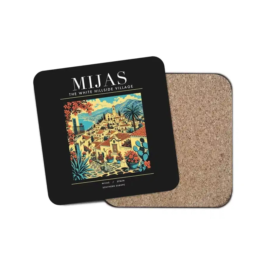 MIJAS - Poster - Coaster - Black