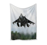 Thumbnail for Departing Super Fighter Jet Bed Blankets & aviation print on soft fleece blanket.