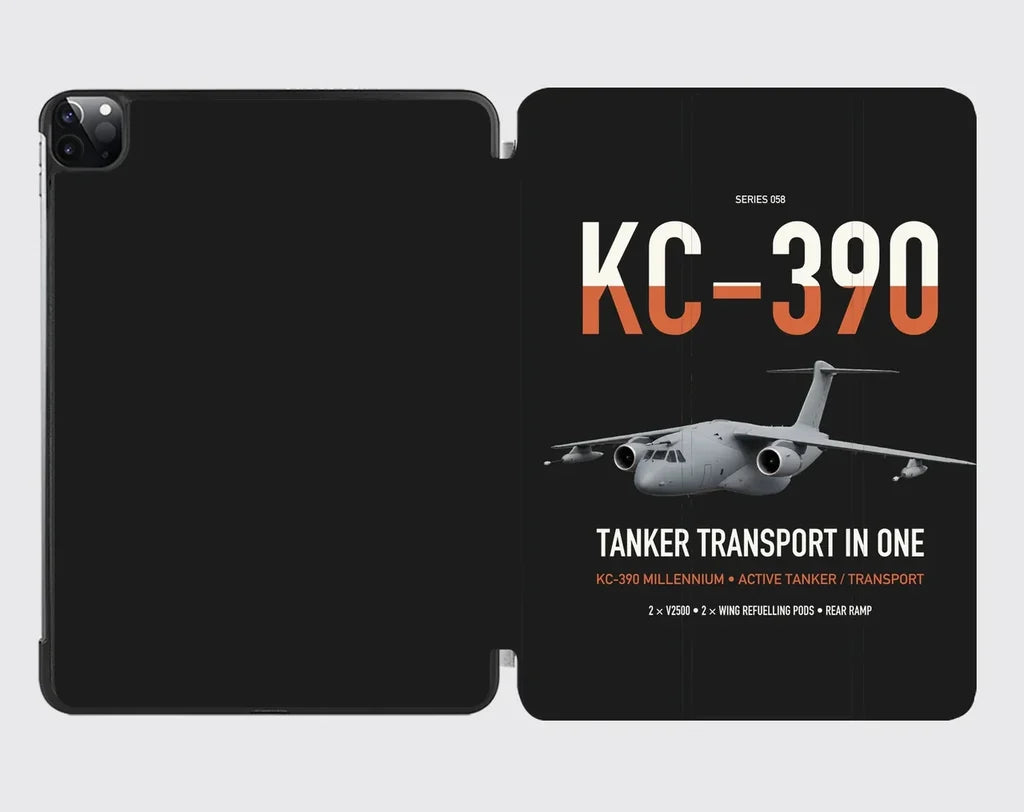 Embraer KC-390 Millennium design on black ipad tablet case
