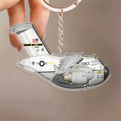 C-17 Transport Aircraft United States Air Force Design Acrylic Keychain
