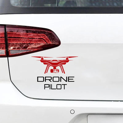 Drone Pilot Car aviation design car sticker in weather-resistant vinyl.