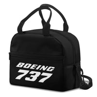 Thumbnail for Boeing 737 & Text aviation print lunch bag, insulated polyester.