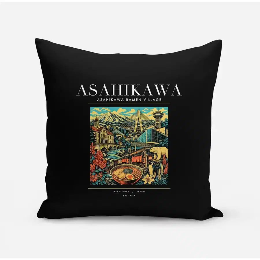 ASAHIKAWA - Poster - Pillow - Black