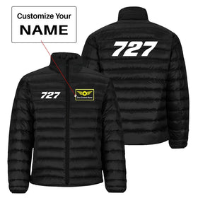 Boeing 727 Flat Text Padded Jackets