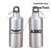 Thumbnail for Airbus A380 Flat Text aviation design on thermos, vacuum-insulated.