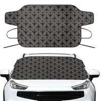Thumbnail for Perfectly Sized Seamless Airplanes Gray Car aviation design on car windshield cover.