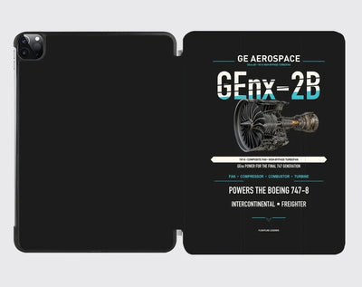GEnx-2B design on black ipad tablet case