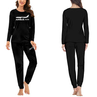Thumbnail for The Airbus A330 women pajamas - Black