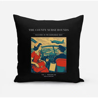Thumbnail for VINTAGE G4481 - The County Nurse Rounds - Designed Pillows design on black
