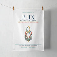Thumbnail for Birmingham Airport (BHX) design on white towel