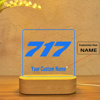 Thumbnail for Boeing 717 Flat Text aviation art night lamp in premium acrylic with LED.