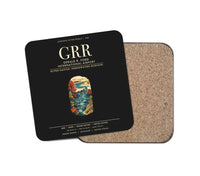 Thumbnail for Gerald R. Ford International Airport Grand Rapids (GRR) design on black 1 piece coaster