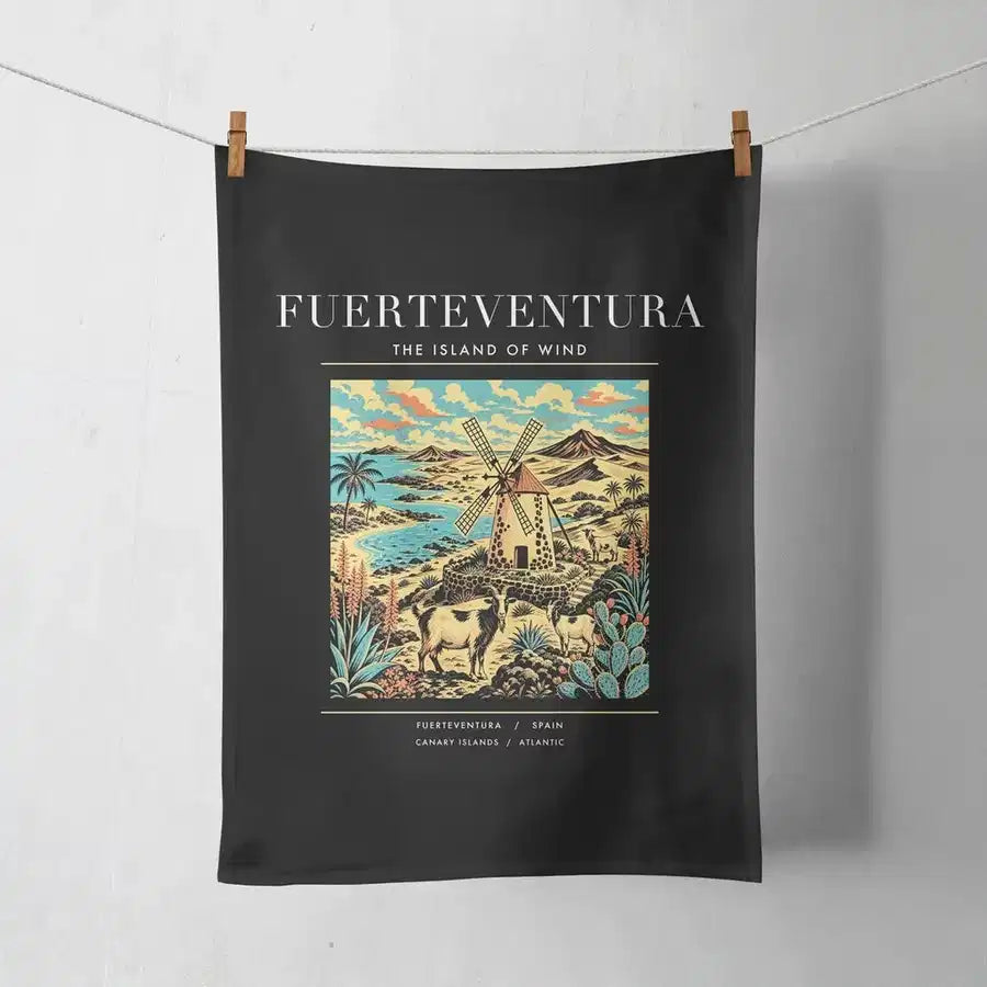 FUERTEVENTURA - Poster - Towel - Black