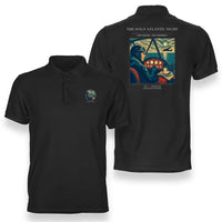 Thumbnail for VINTAGE G4294 - The Solo Atlantic Night - Double-Side Polo T-Shirt design on black