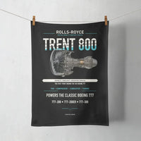 Thumbnail for TRENT 800 design on black towel