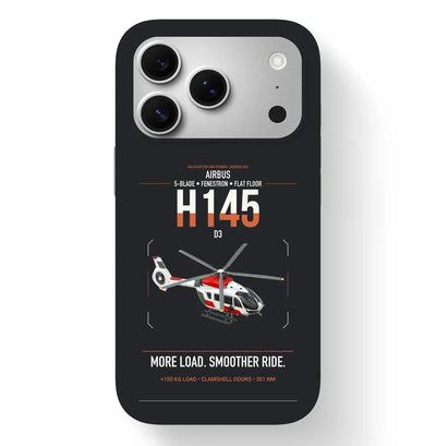 Airbus H145 D3 design on black magsafe iphone case, for iPhone 17 Pro