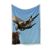 Thumbnail for Etihad Airways A380 Bed Blankets & aviation print on soft fleece blanket.