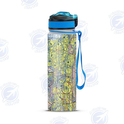 VFR Chart Sports aviation design on sport kettle, insulated bottle with sport spout.