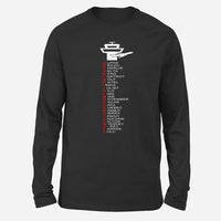 Thumbnail for Aviation Alphabet Long-Sleeve aviation design printed on soft cotton long-sleeve T-shirt.