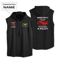 Thumbnail for If You're Cool You're Probably a aviation design on breathable cotton with hood hooded tank top.