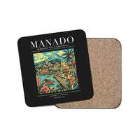 Thumbnail for MANADO - Poster - Coaster - Black