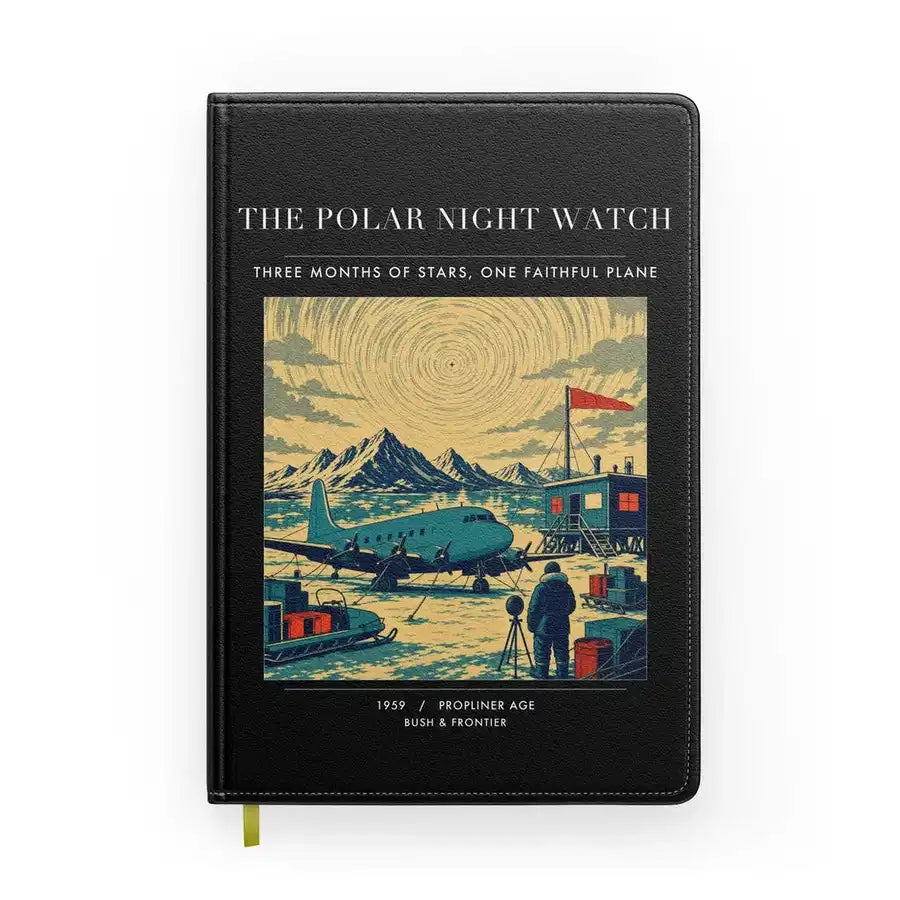 VINTAGE G4357 - The Polar Night Watch - Designed Notebooks design on black