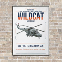 Thumbnail for Leonardo AW159 Wildcat HMA2 vertical canvas print - framed - white background