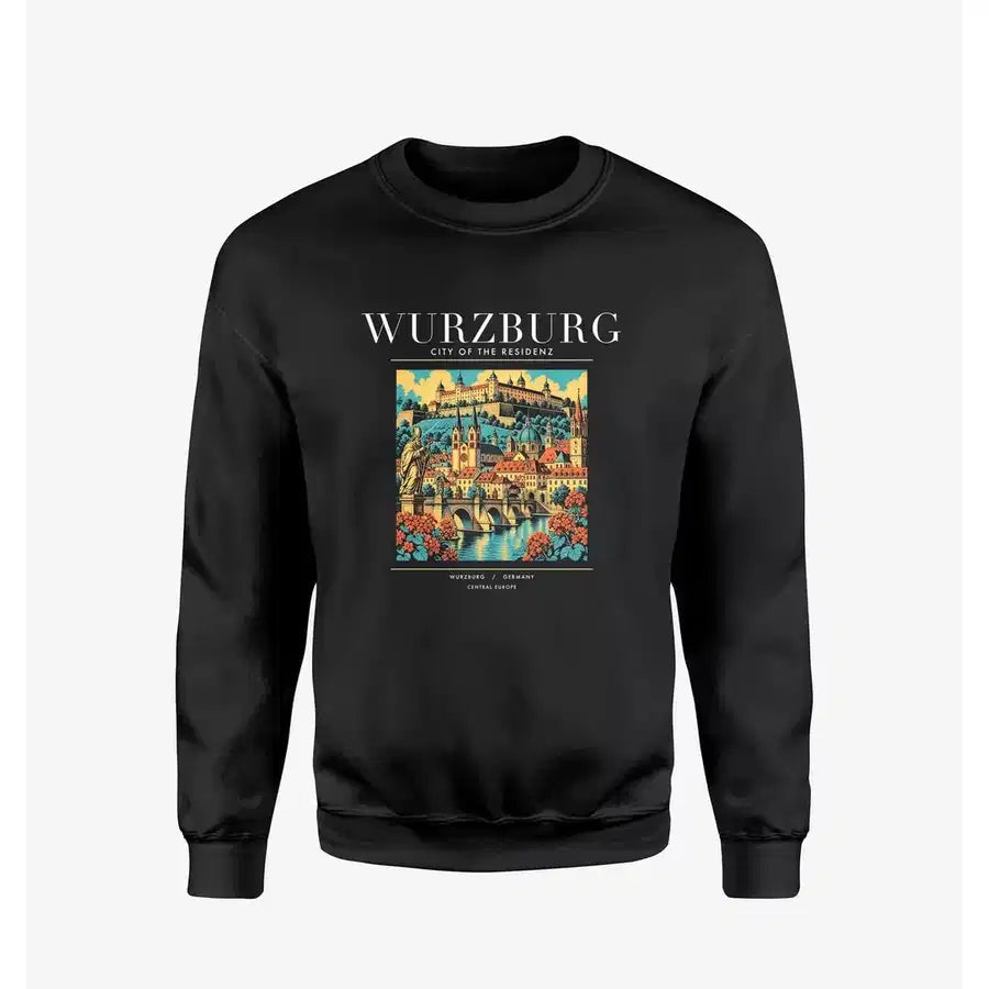 WURZBURG - Poster - Sweatshirt - Black