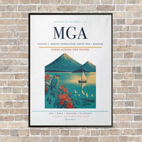 Thumbnail for Augusto C. Sandino International Airport MGA — Managua vertical canvas print - framed - white background