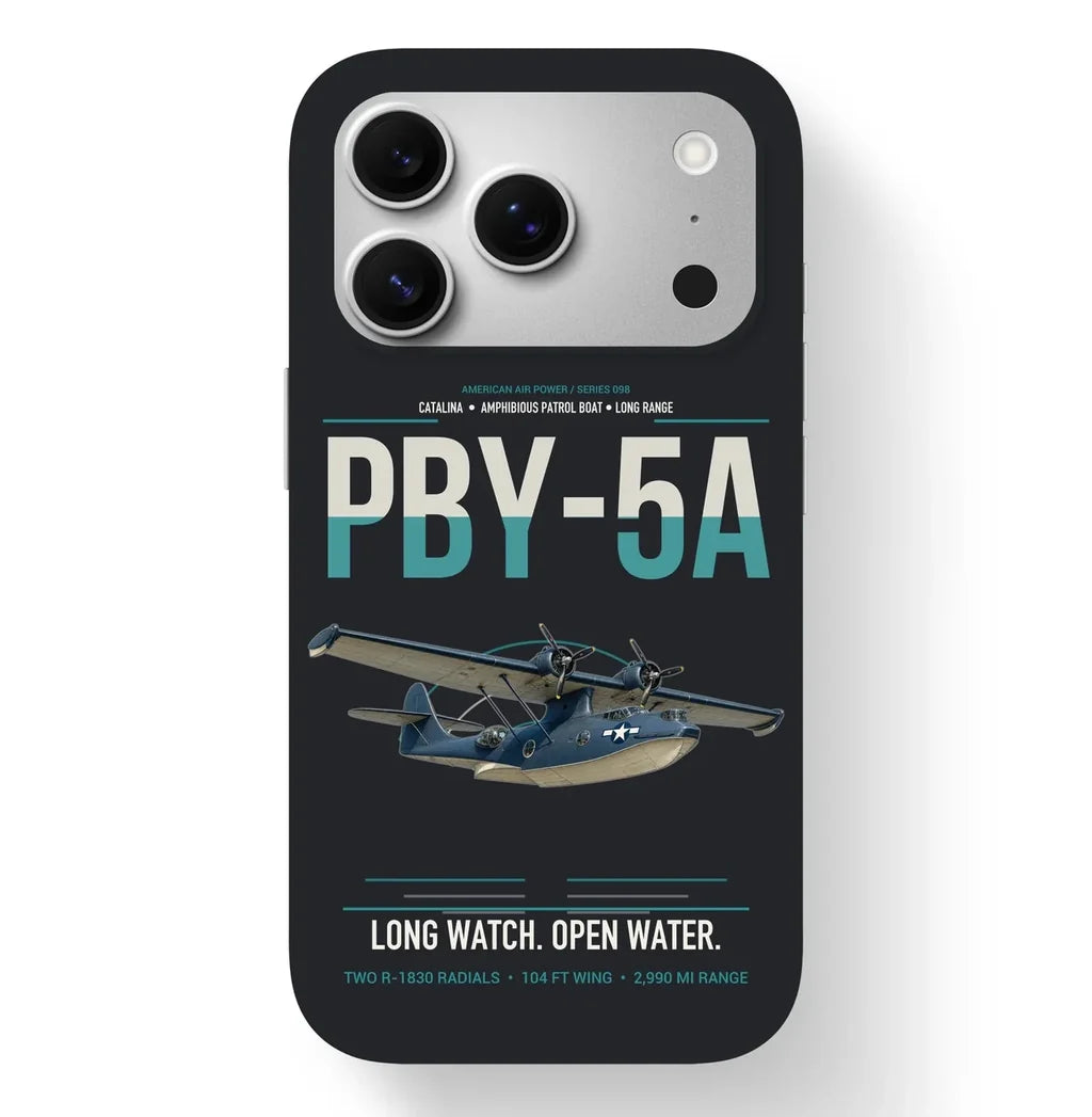 PBY-5A Catalina design on black magsafe iphone case, for iPhone 17 Pro