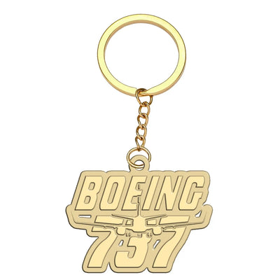 Amazing Boeing 737 aviation hollow key chain in polished alloy.
