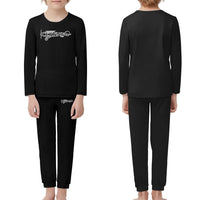 Thumbnail for Special Cessna Text children pajamas - Black