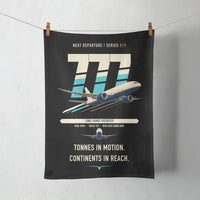 Thumbnail for Boeing 777F design on black towel