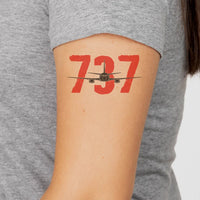 Thumbnail for Boeing 737 aviation temporary tattoo in skin-safe adhesive paper.