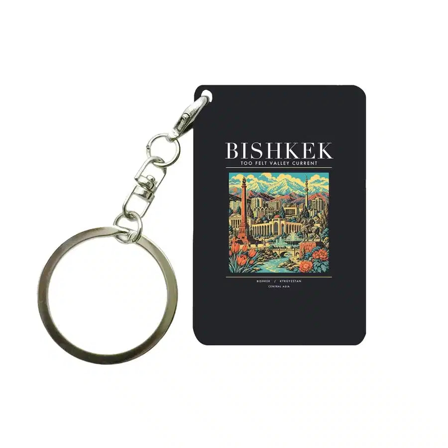 BISHKEK - Poster - Key Chain - Black