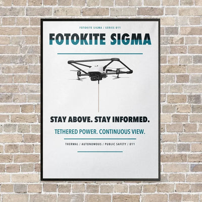 Fotokite Sigma vertical canvas print - framed - white background