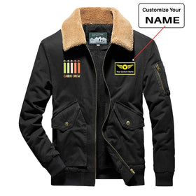 Colourful Cabin Crew Thick Bomber Jackets