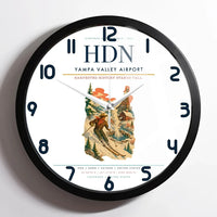 Thumbnail for Yampa Valley Airport (HDN) design on white framed wall clock