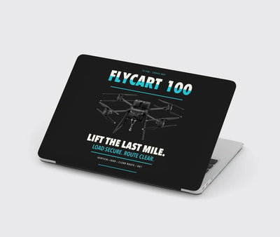 DJI FlyCart 100 design on black MacBook case