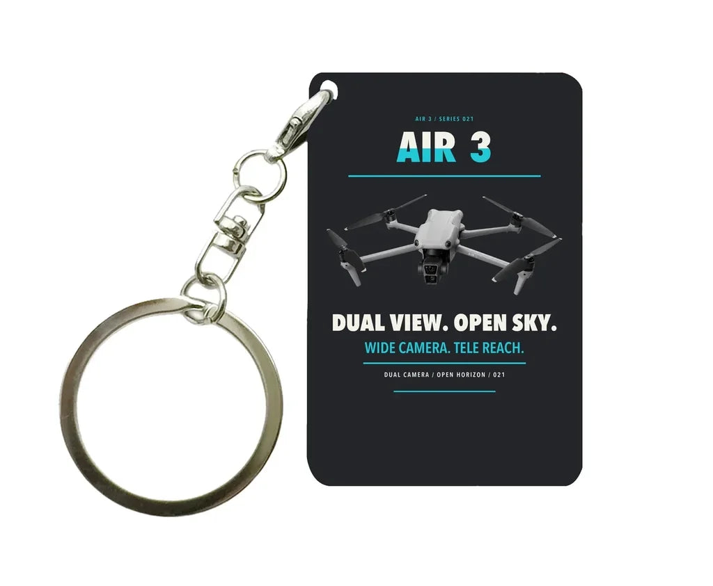 DJI Air 3 Key Chain design on black key chain