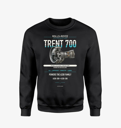 TRENT 700 design on black sweatshirt