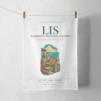 Thumbnail for Lisbon Humberto Delgado Airport (LIS) design on white towel