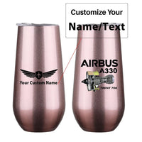 Thumbnail for Airbus A330 & Trent 700 Engine 6oz Egg aviation design on 6oz egg cup, compact 6oz ceramic.